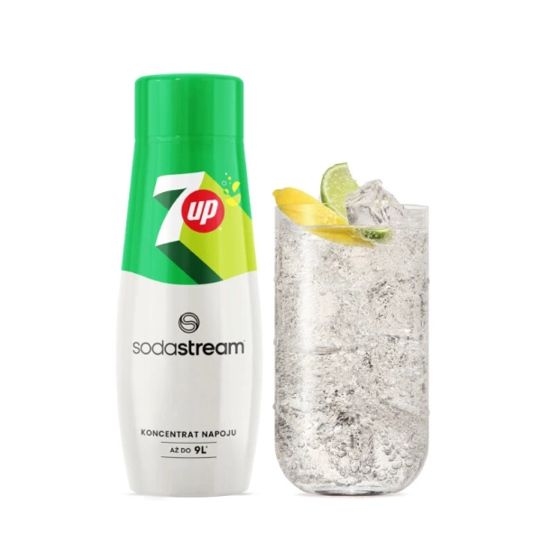 Sodadrinks 7up 440 ml in glass