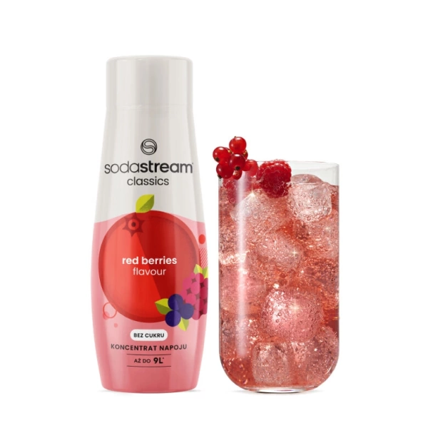 Sodadrinks Red Berries No Sugar 440 ml in glass